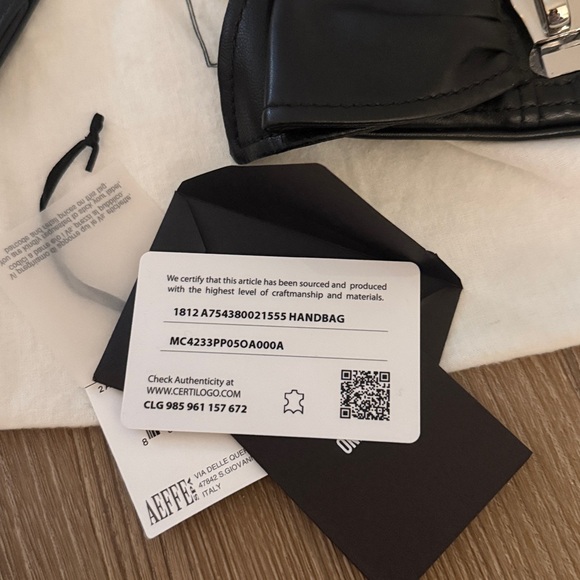 Moschino black leather biker bag clutch with silver hardware - Picture 8 of 8